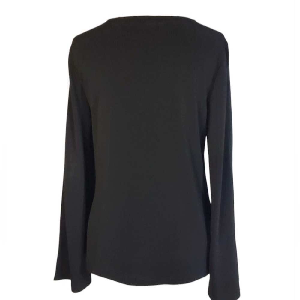 Chicos Knit Kit Pleated Sleeve Top Sz 3/ XL - Picture 5 of 6